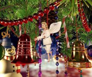пазл Рождественские колокольчики и другие украшения из дерева подвесной